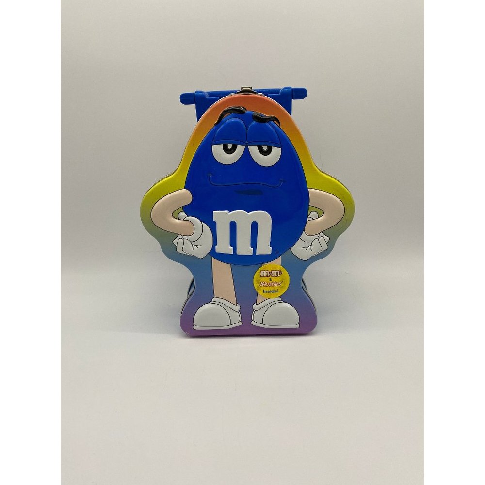 Blue M&M Tin Lunch Box/ Case